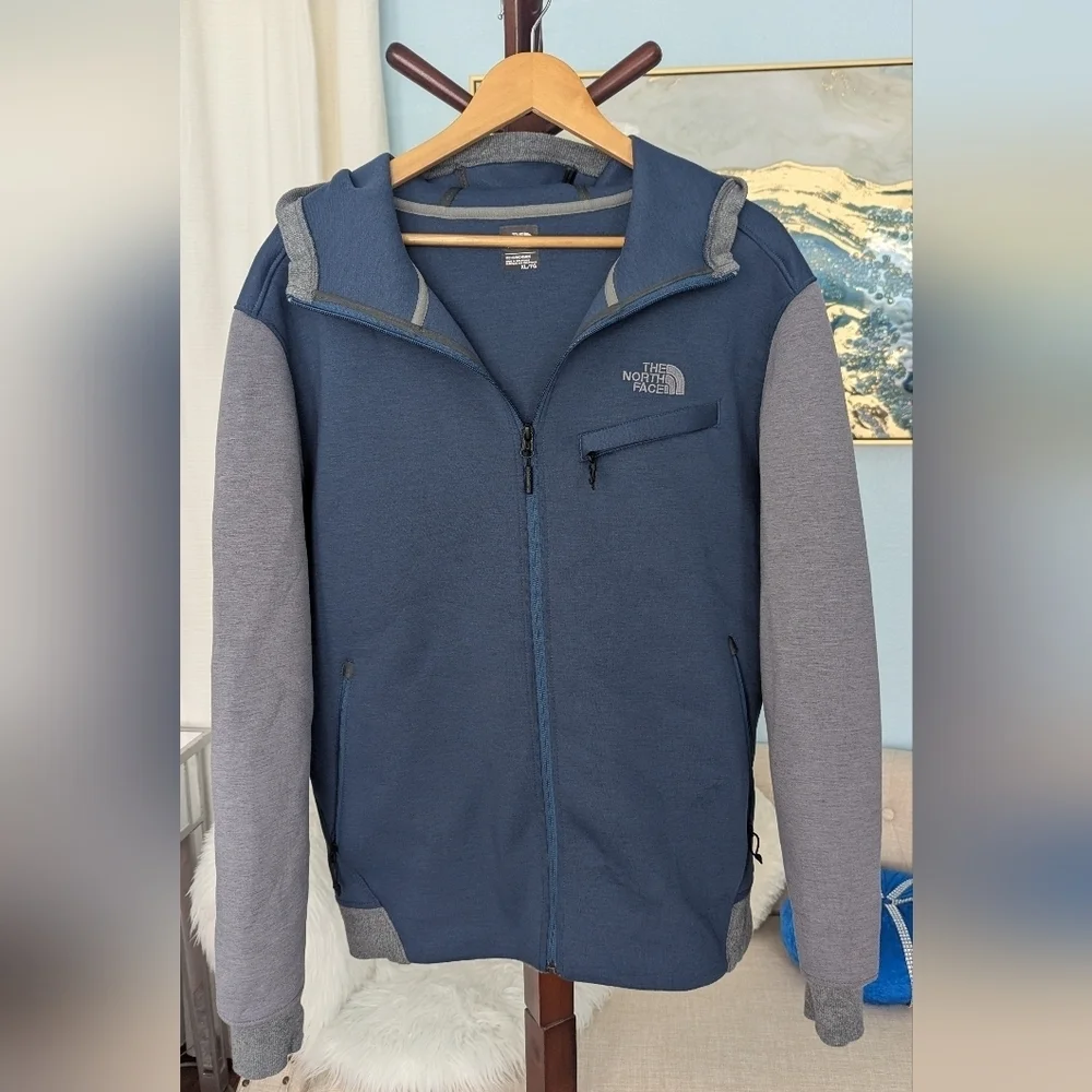 North Face Hoodie Jacket Deep Pockets Front Full Zip Up Sz XL